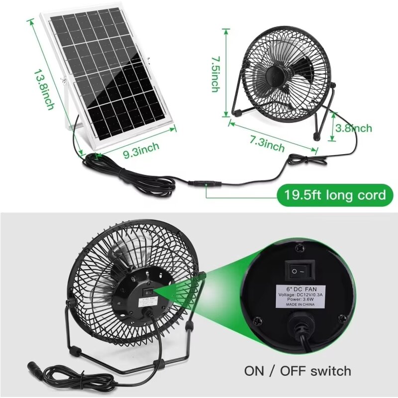 Solar Fan Kit Manufacturer - Wholesale 12inch Portable Desktop Standing with 5000mAh Battery for Power Outages Hot Climates