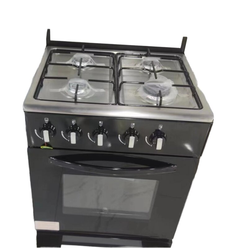 Gas Stove Manufacturer - Large Capacity 4-Burner with Oven Electric Standing Cooker Convection Grill Tempered Glass