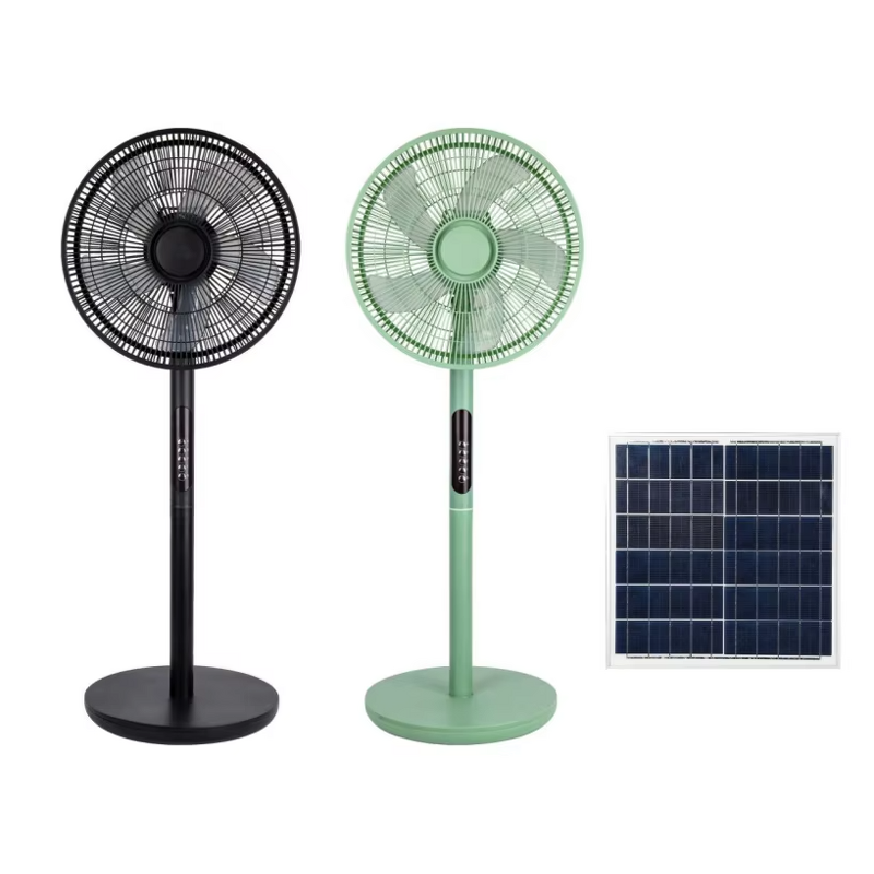 Solar Powered Fan Manufacturer - OEM with Rechargeable Battery Strong Airflow 360° Rotation Energy Saving for Home Farm