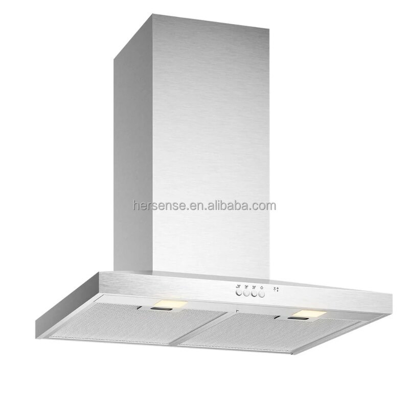 Range Hood Manufacturer - Africa Ghana Stainless Steel Wall 60 90cm Slim Design Wall Mounted Extractor 220v