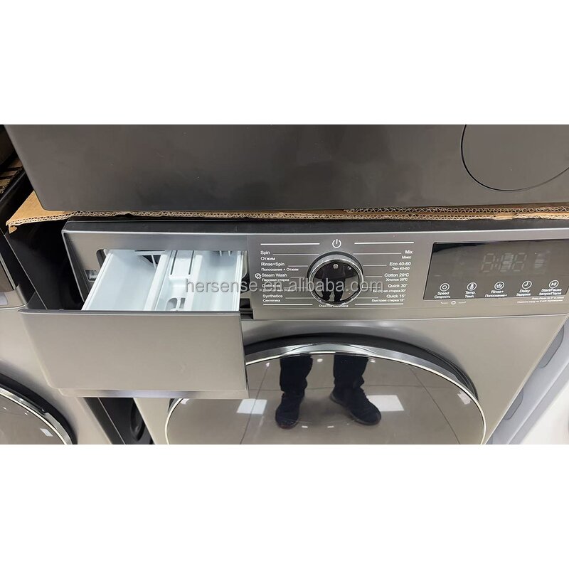 Washing Machine Manufacturer - 10/15kg Front Load Washer Dryer in One BLDC Inverter Removal Fast Household