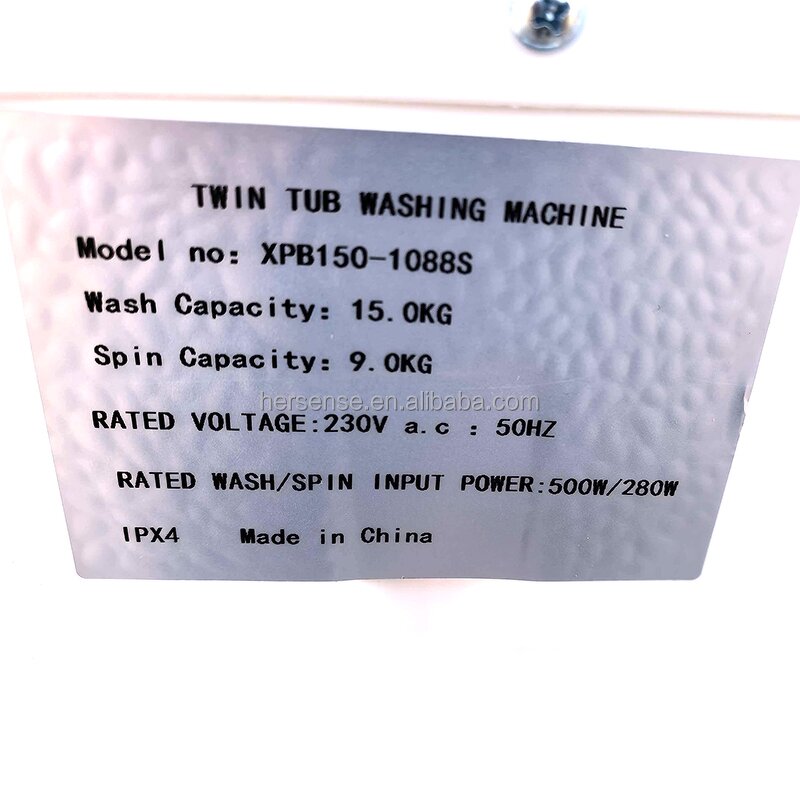 Washing Machine Manufacturer - Large Capacity 15kg Semi-Automatic Twin Tub White