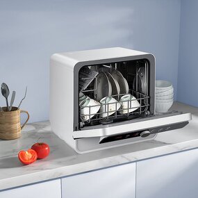 Dishwasher Manufacturer - EU 220v Mini for Apartment 4 Sets Desktop Build-in Multi Function Touch Screen