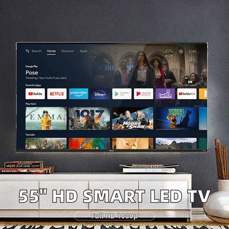 Smart TV Manufacturer - Professional 55 Inch High Definition LED with Android WiFi for Hotel LAN Interface