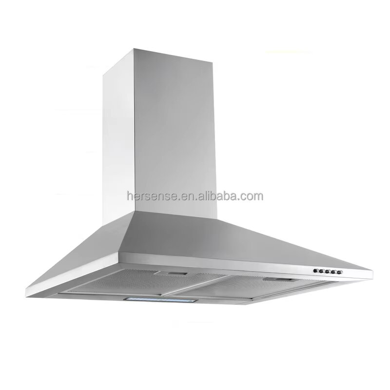 Range Hood Manufacturer - Africa Ghana Stainless Steel Wall 60 90cm Slim Design Wall Mounted Extractor 220v