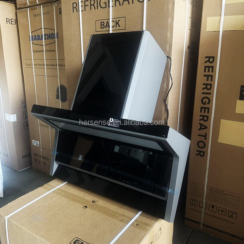 Range Hood Manufacturer - T-Shaped Top Side Inverter High Suction Electric Vented Touch Sensor Switch Hot Oil Removal