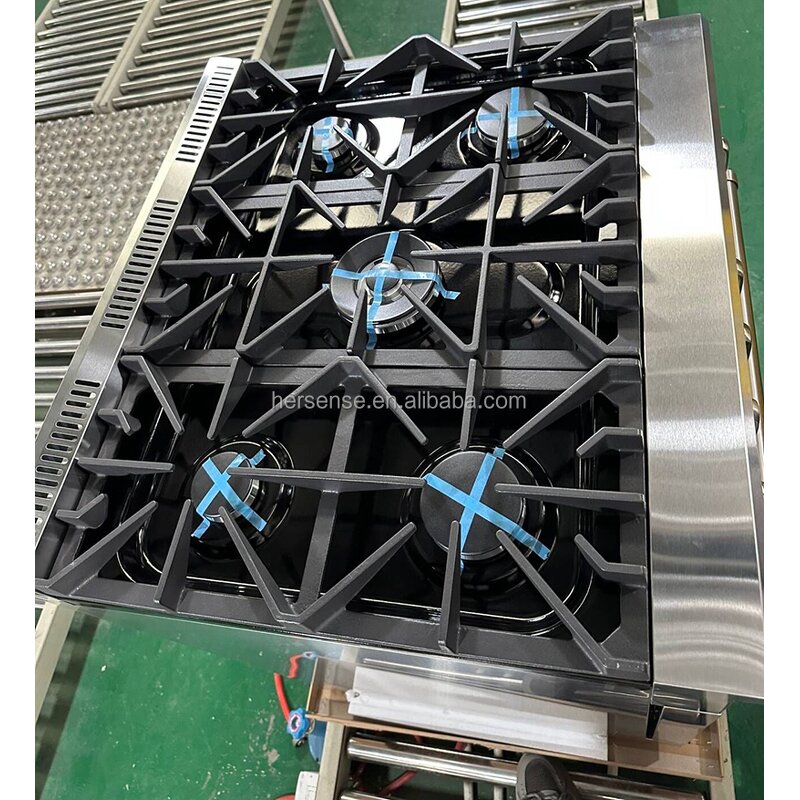 Gas Oven Range Manufacturer - 5 Gas Burner Electric Oven Large Capacity Built-in for Household