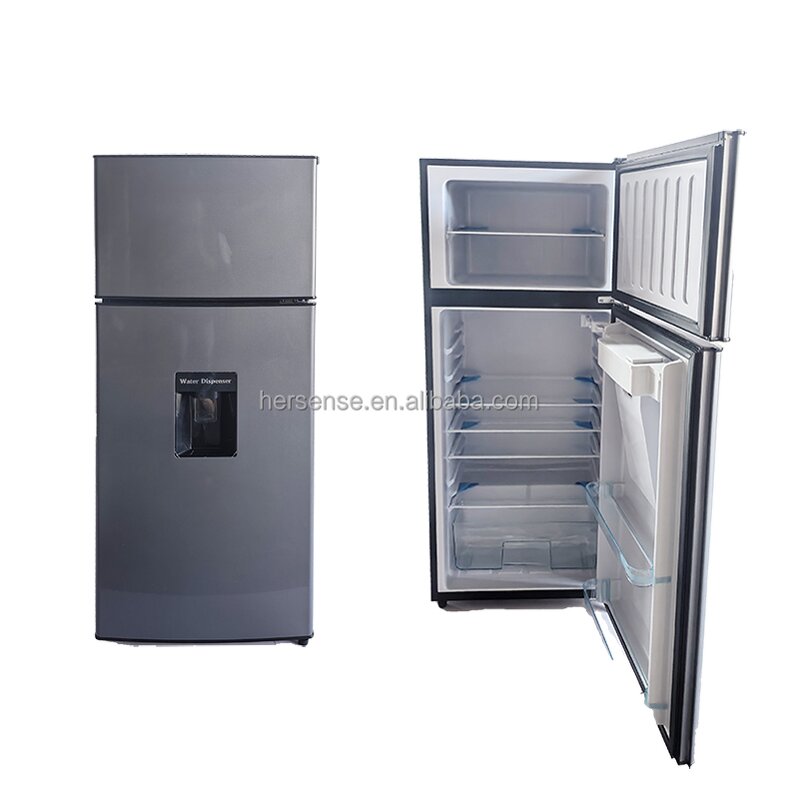 Refrigerator Manufacturer - 280L Silver 220V Double Door with Water Dispenser No Frost for Household Hotel