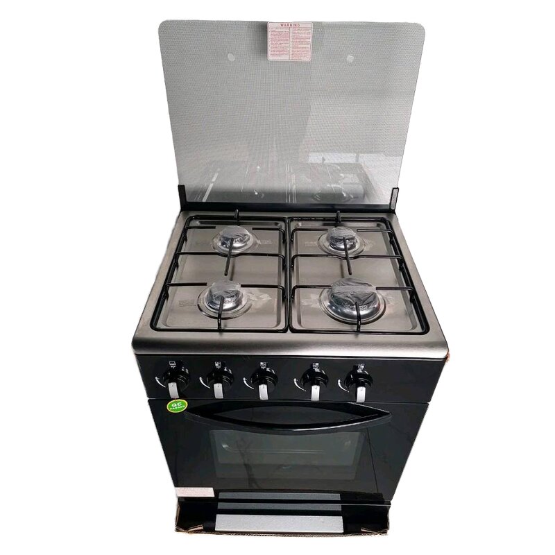 Gas Stove Manufacturer - Large Capacity 4-Burner with Oven Electric Standing Cooker Convection Grill Tempered Glass