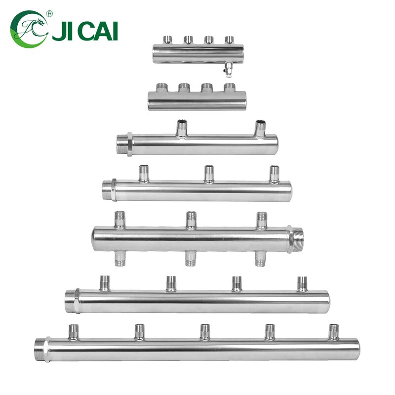 Stainless Steel Manifold Water Separator - Customized 4-Way 304/316L Round Thread for Heating System