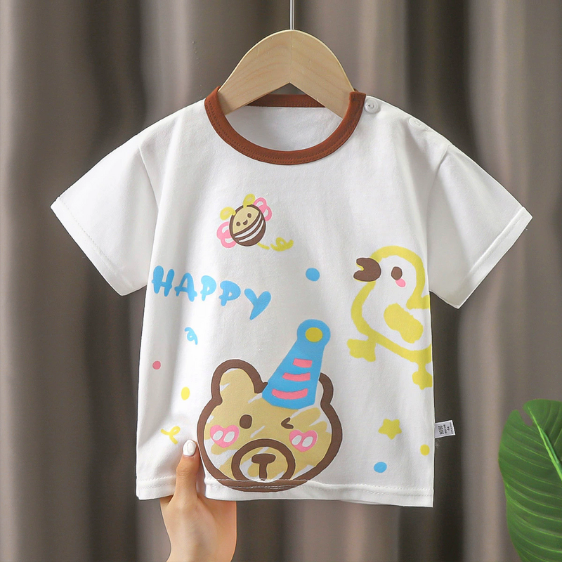 Children's T-shirt Manufacturer - Short-sleeved Pure Cotton Category 2025 Summer New for Boys Girls
