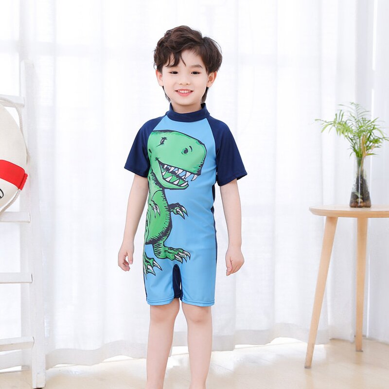 Children's Swimsuits Factory - 3-12 Years Old European American Cartoon One-piece for Boys Girls