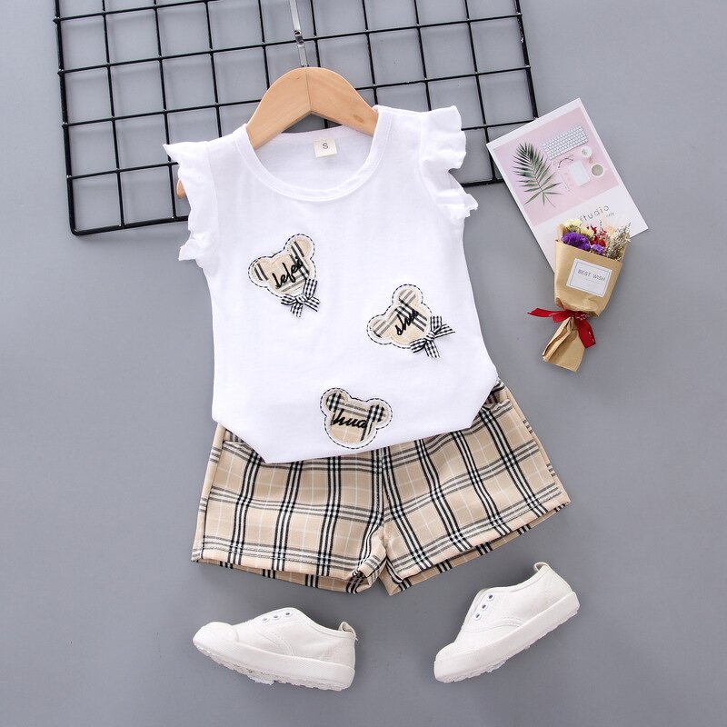 Female Baby Summer Suit Manufacturer - Girl Fashionable Sleeveless Two-piece 2022 New Foreign