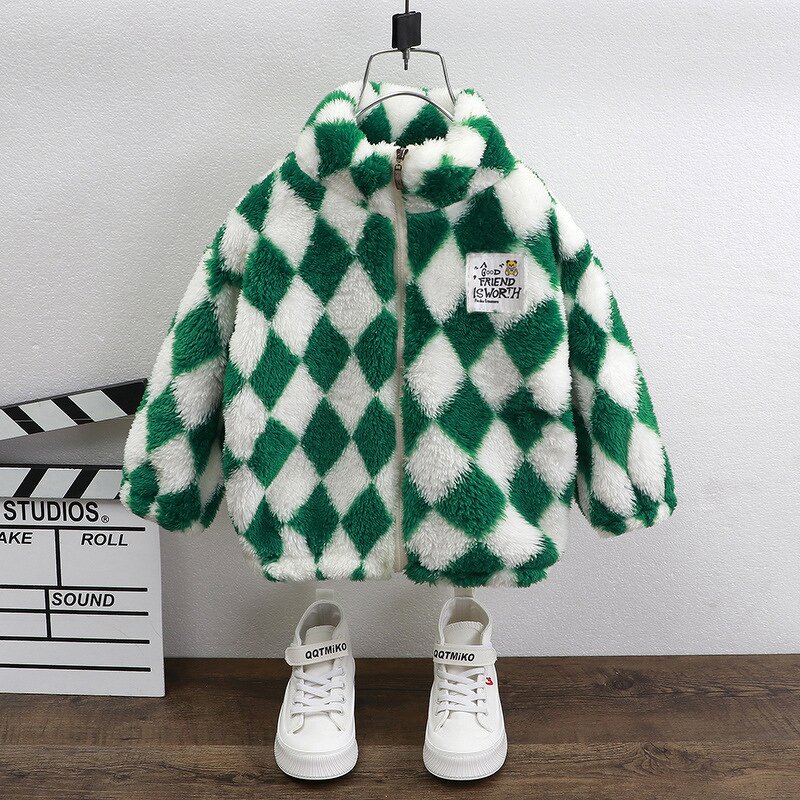 Children's Jacket Manufacturer - 2023 Hot-selling Autumn Winter Plus Velvet Boys Girls Coral Velvet Ingredients