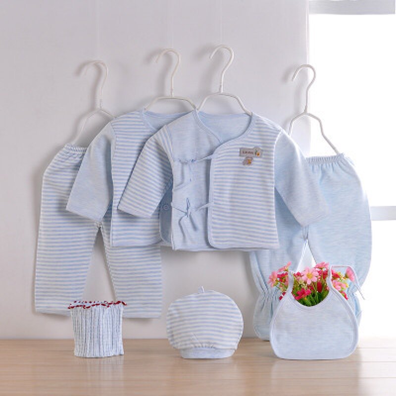 Newborn Gift Box Manufacturer - 40 Combing Combed Cotton Four Seasons 7 Pieces of Clothes