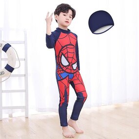 Baby Swimming Trunks Manufacturer - Long-Sleeved 1-Piece Cartoon Sun Protection Small Medium Large for Summer Surfing