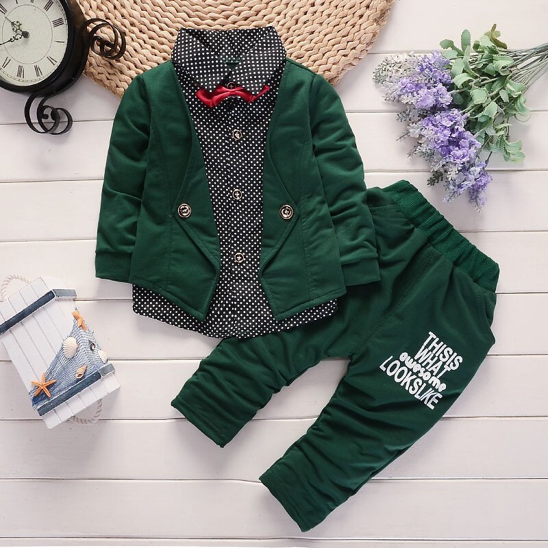 Boys Set Manufacturer - Spring Autumn New Infant Gentleman Suit 0-4 Years Old 2-piece Kids Winter Clothing