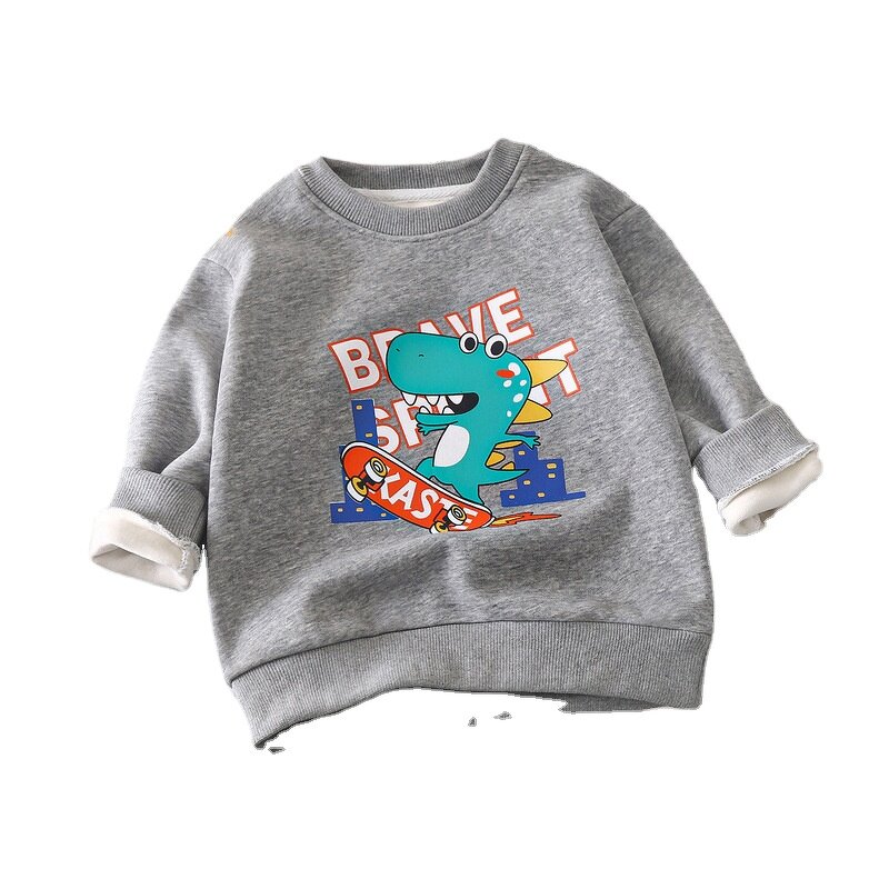Children's Sweatshirts Manufacturer - Autumn Winter Thickened Fleece for Middle Large Children Cartoon Single-piece