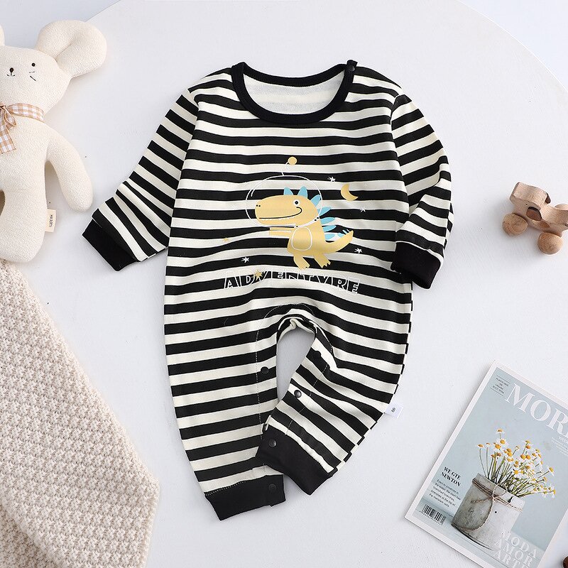 Infant Clothing Manufacturer - Spring Autumn 2023 New Crane Babies Open Crotch Newborn Pajamas