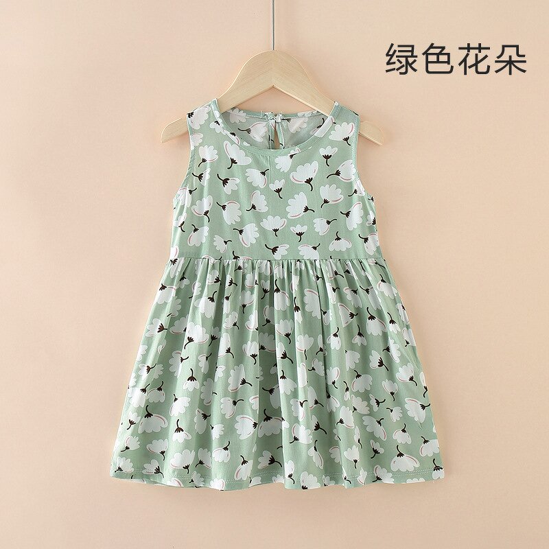 Girls Summer Dress Manufacturer - 2023 Hot-selling New Suspender Vest Female Baby Cotton Floral Floral