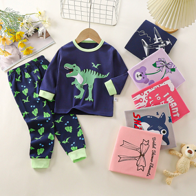 Children's Underwear Suits Manufacturer - Pure Cotton 2025 Spring New Boys Pajamas Girls Baby Autumn Clothes