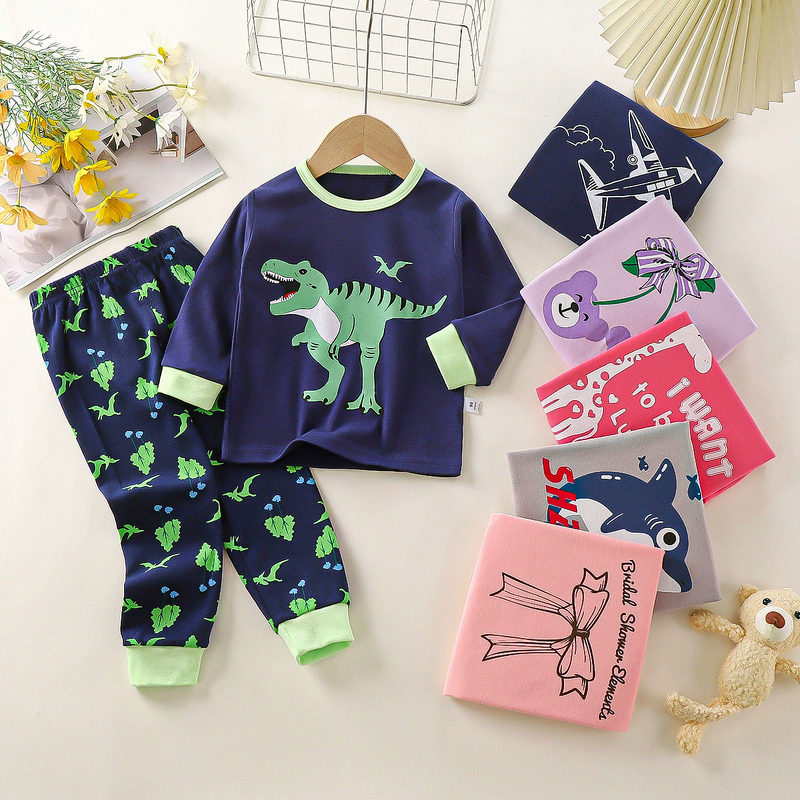 Children's Underwear Suits Manufacturer - Pure Cotton 2025 Spring New Boys Pajamas Girls Baby Autumn Clothes