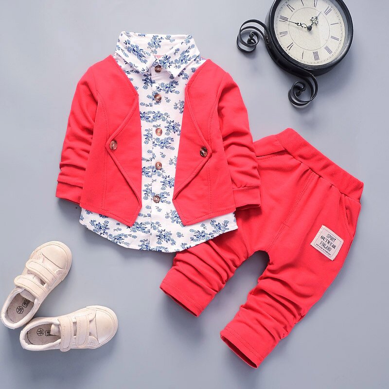 Children's Clothing Suit Manufacturer - 2024 Spring Autumn New Infant Gentleman 3-piece 0-4 Years Old 2-piece