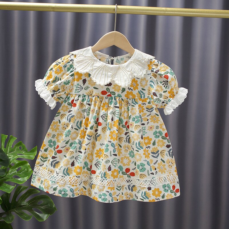 Princess Skirt Manufacturer - Summer Pink Floral Girl Dress Shell Lace Ladies Go Out Skirt 2023