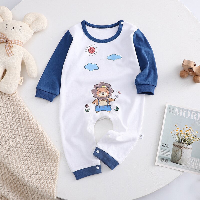 Infant Clothing Manufacturer - Spring Autumn 2023 New Crane Babies Open Crotch Newborn Pajamas
