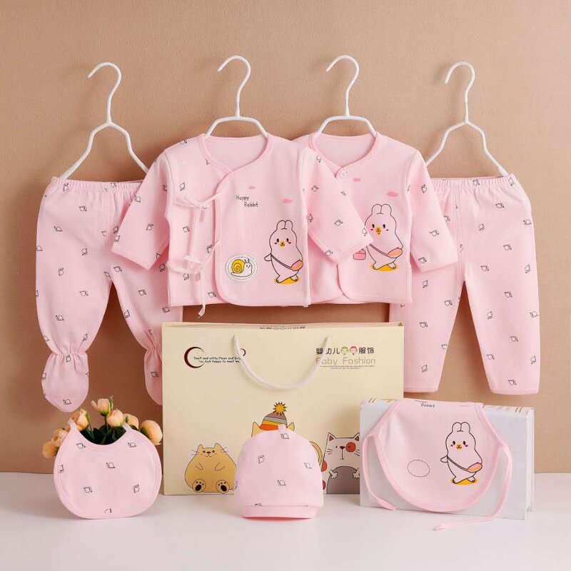 Newborn Clothing Set Manufacturer - Cotton Seven-piece Baby Combed Cotton Grinding Clothes