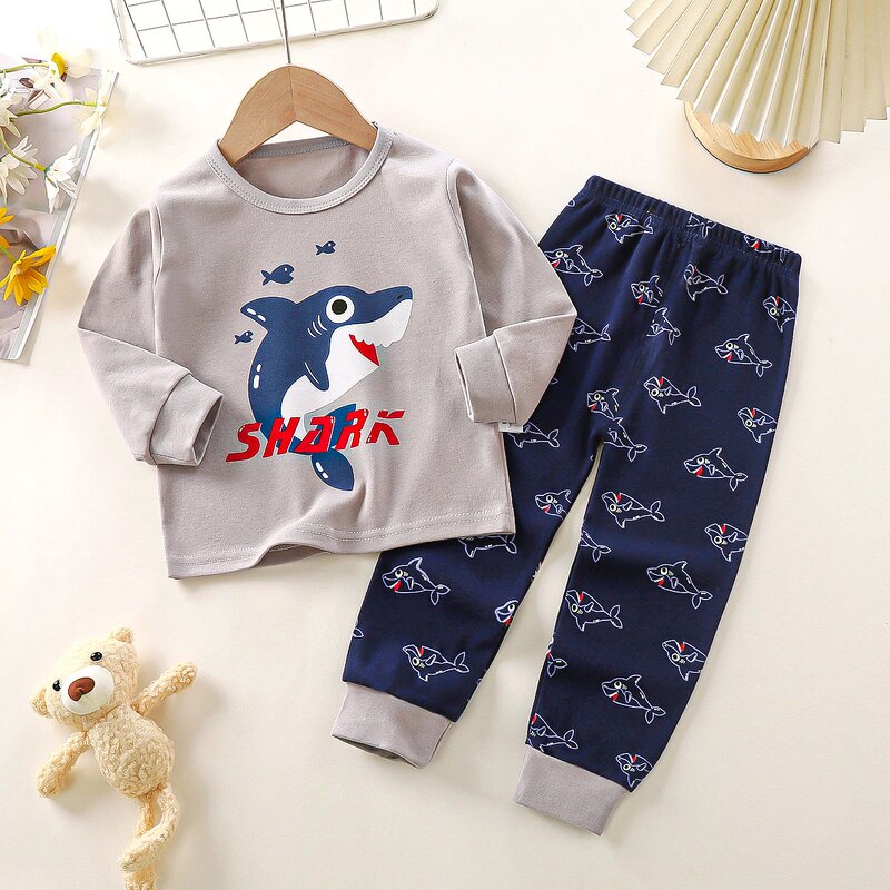 Children's Underwear Suits Manufacturer - Pure Cotton 2025 Spring New Boys Pajamas Girls Baby Autumn Clothes
