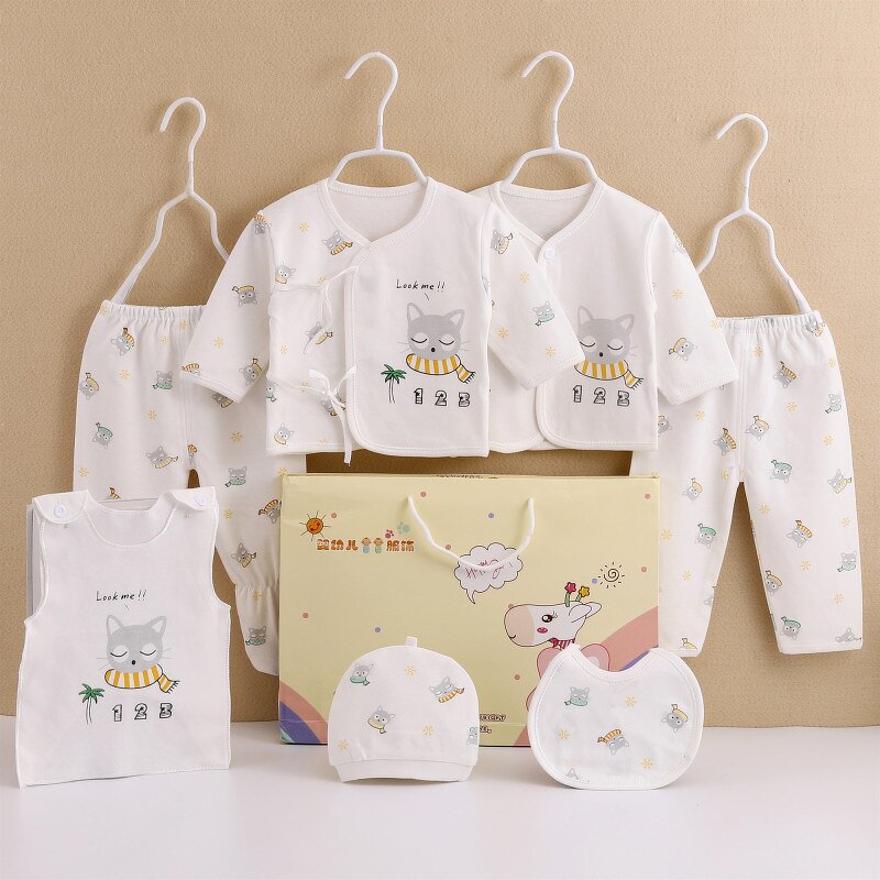 Infant Clothing Supplies Manufacturer - New Classic Seven-piece Cotton Bag-mounted Cartoon Flower Type Suits