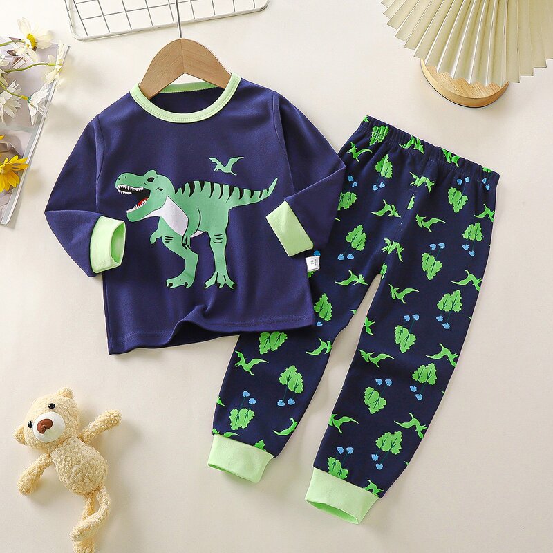 Children's Underwear Suits Manufacturer - Pure Cotton 2025 Spring New Boys Pajamas Girls Baby Autumn Clothes