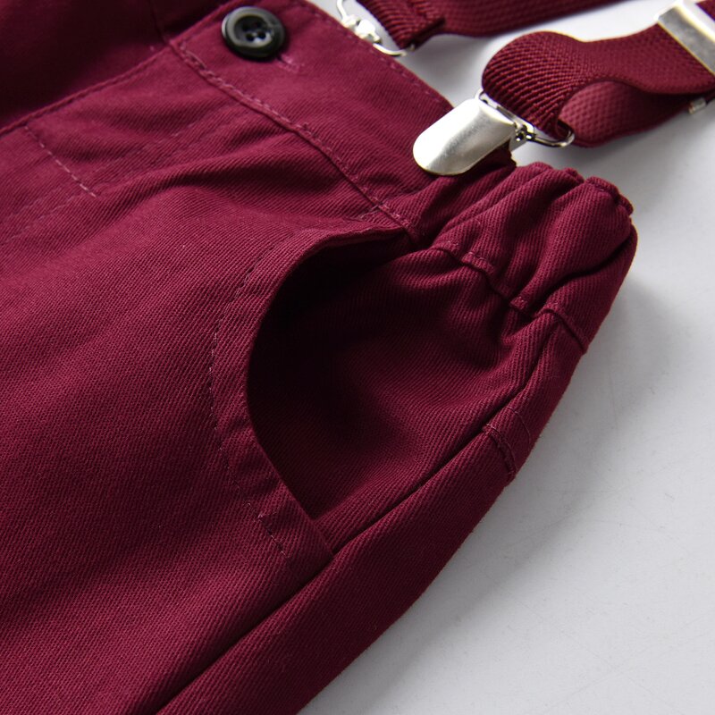 Boys Shirt Suit Manufacturer - 2025 Autumn Winter New Long Sleeve European American Christmas Plaid Shirt Bib Pants Casual