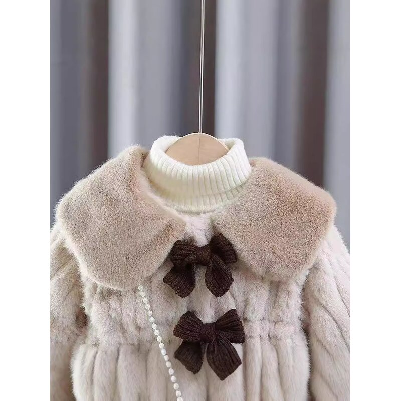 Girls Jacket Manufacturer - Hot Selling Korean Fashion New Design Cute Winter Coat Printed Techniques Warm Baby Clothes