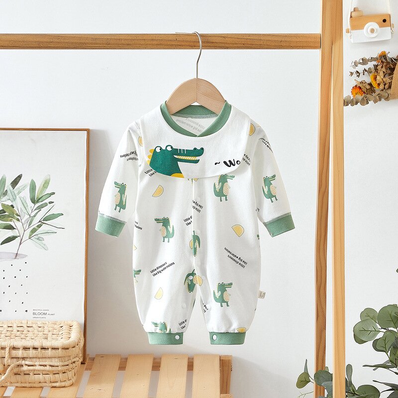 Infant Conjunctivated Clothing Manufacturer - Cotton Newborn Climbing Baby Clothes Young Children Without Bone Sewing