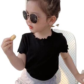 Children's T-shirt Manufacturer - New Embroidery 2025 Summer Base Shirt Little Girl Baby Cute Western 0-4 Years