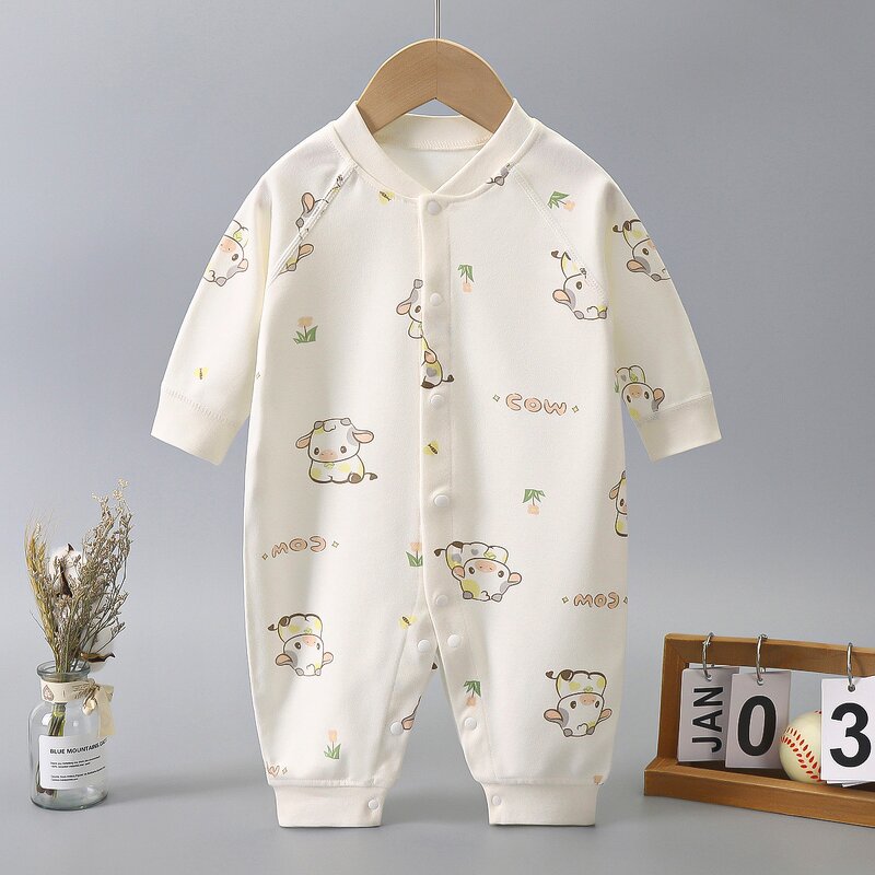 Baby Romper Manufacturer - 2025 Long Sleeve Spring Autumn Infant Jumpsuit Pure Cotton Crawling Boneless