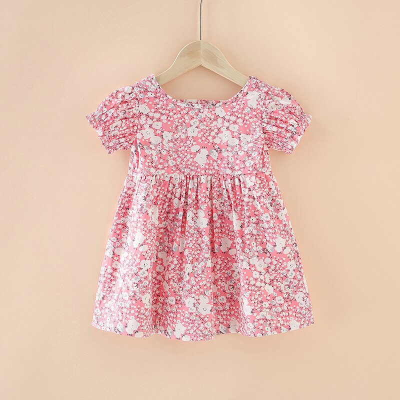 Girls Princess Skirt Dress Manufacturer - 2022 Summer Korean for Girls Baby with Print Pattern Knee-Length