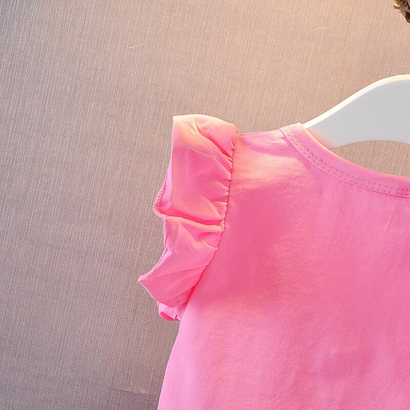 Girls Summer Clothing Manufacturer - 2023 New Summer Baby Girl Korean Style Suit Small Medium Girls Cotton Short Sleeve