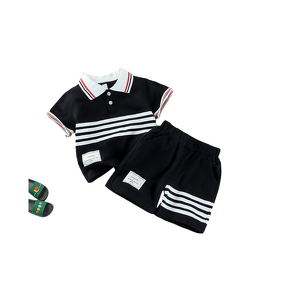 Baby Boy Summer Suit Manufacturer - Polo Sweat Suits Small Boy Short-sleeved POLO Shirt 2-piece Wholesale