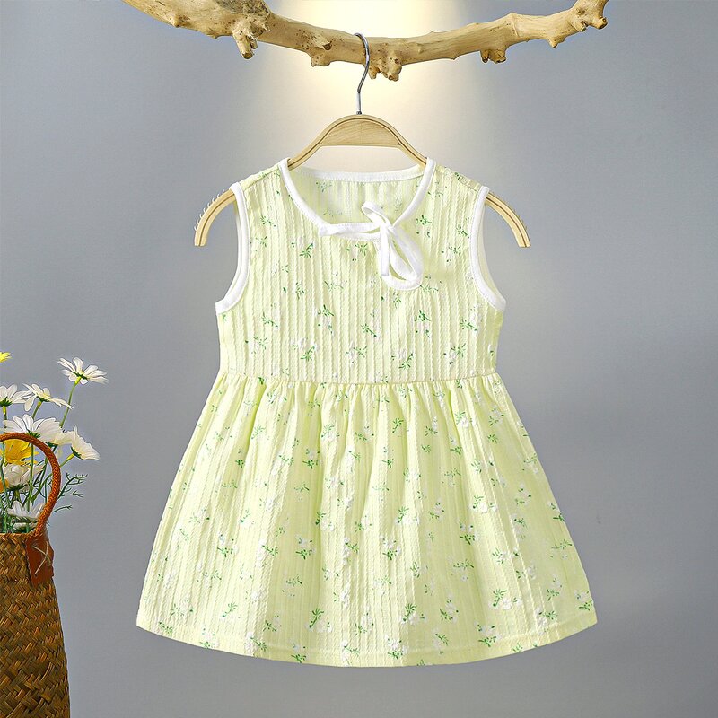 Girl Floral Dress Manufacturer - Hot-selling Summer New Foreign Style Cute Vest Skirt Thin Baby Skirt
