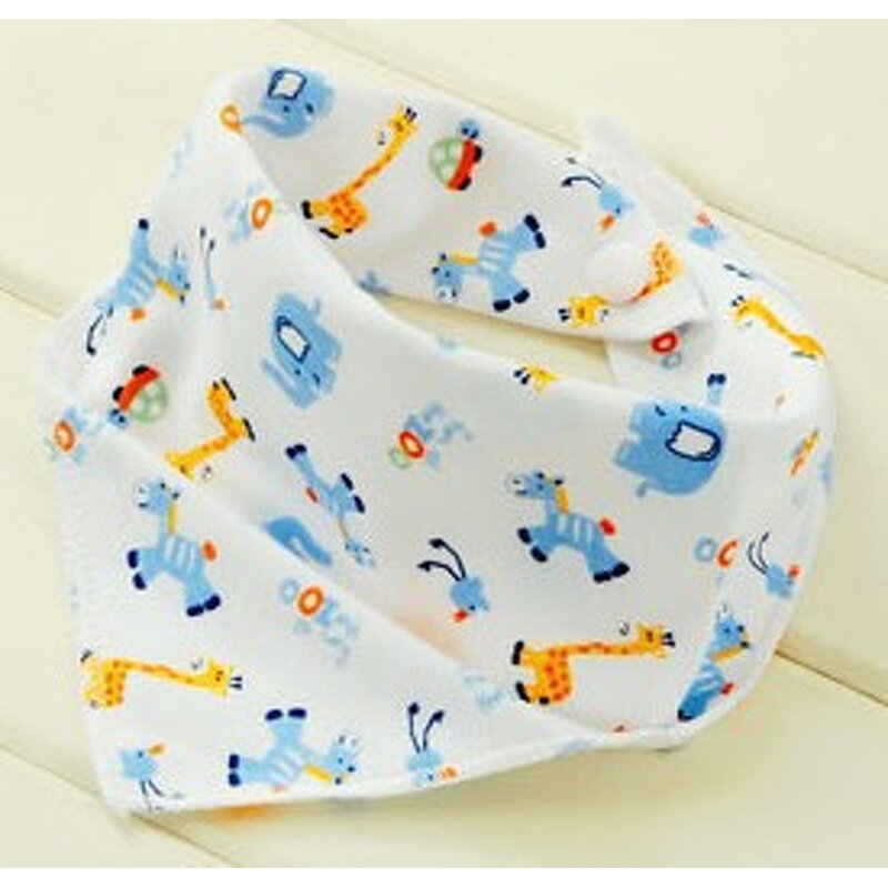 Baby Water Towel Manufacturer - Wholesale Triangular Scarf Cotton Newborn Double Layer Presses and Bibs Scarf