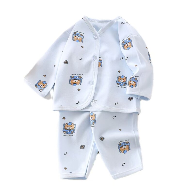 Newborn Clothes Manufacturer - Pure Cotton Birth Baby Underwear Supplies Spring Autumn Summer Full Moon Two-piece