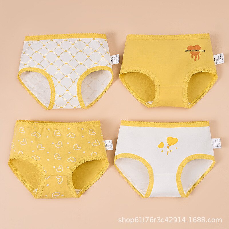 Girls Underwear Manufacturer - 2025 New Cotton Triangle Combed Cotton Cartoon Bear