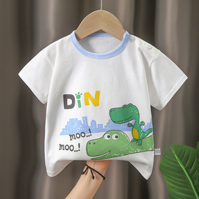 Children's T-shirt Manufacturer - Short-sleeved Pure Cotton Category 2025 Summer New for Boys Girls