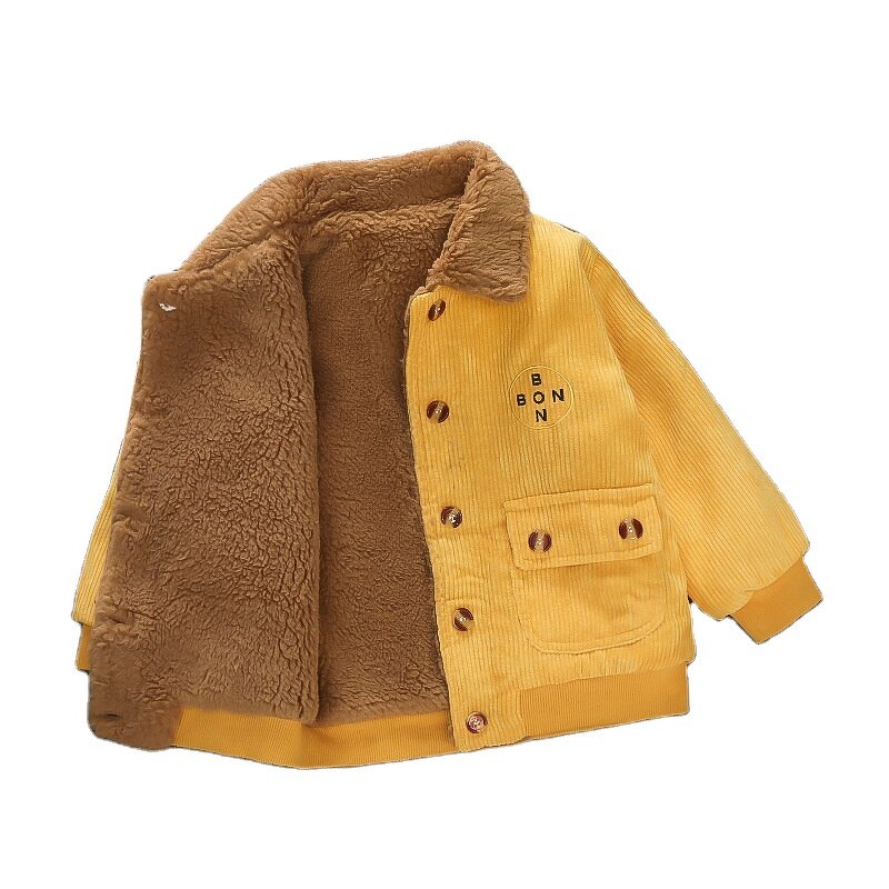 Kids Warm Jacket Manufacturer - Low Price Boys Thick Fleece Lining Motorcycle Coat for Autumn Winter