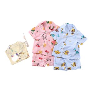 Children's Cotton Suit Manufacturer - 2022 New Casual Short-Sleeved Thin Pajamas with Animal Pattern