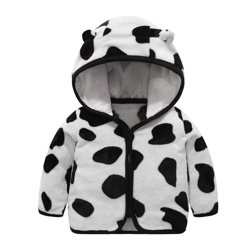 Baby Jacket Manufacturer - Autumn Spring New Coral Velvet Hooded Tops Boys Girls Thicker Warmer Zipper for Winter
