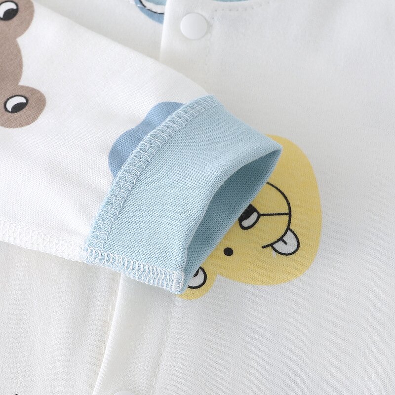 Baby Boneless Conjoined Clothing Manufacturer - Spring Autumn Babies Long-sleeved Hasty Combed Cotton Print